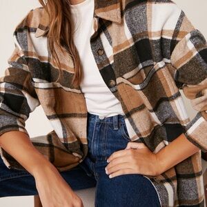 flannel Button-Up top
